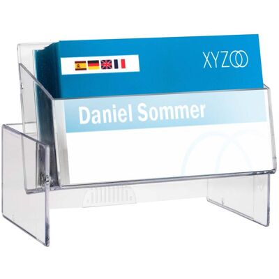 SPRINTIS 100 Unités - Porte-cartes de visite à poser, 34 mm par lot de 100 dans un carton, PS, transparent - Publicité SPRINTIS 100 Unités - Porte-cartes de visite à poser, 34 mm par lot de 100 dans un carton, PS, transparent - Publicité
