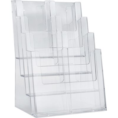 SPRINTIS Porte-brochure, polystyrène, portrait, Taymar 4 x A4 + 1/3 A4, PS, transparent - Publicité SPRINTIS Porte-brochure, polystyrène, portrait, Taymar 4 x A4 + 1/3 A4, PS, transparent - Publicité