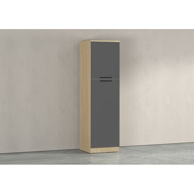 Deladeco Colonne de cuisine moderne 60 cm anhtracite mat/chêne Louna Anthracite mat/chêne chopin Anthracite mat/chêne chopin - Publicité Deladeco Colonne de cuisine moderne 60 cm anhtracite mat/chêne Louna Anthracite mat/chêne chopin Anthracite mat/chêne chopin - Publicité
