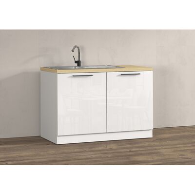 Deladeco Meuble sous évier de cuisine moderne blanc brillant/chêne Louna Blanc mat/blanc brillant/chêne chopin Blanc mat/blanc brillant/chêne chopin - Publicité Deladeco Meuble sous évier de cuisine moderne blanc brillant/chêne Louna Blanc mat/blanc brillant/chêne chopin Blanc mat/blanc brillant/chêne chopin - Publicité