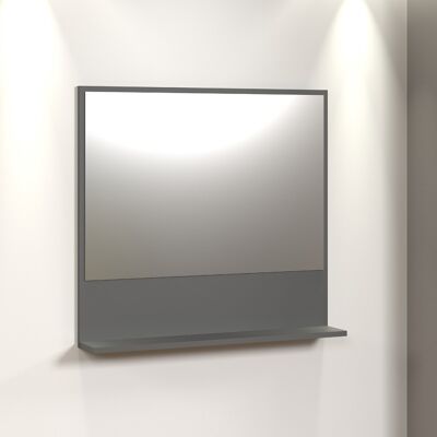 Deladeco Miroir de salle de bain contemporain anthracite Lissandre Chêne/anthracite Chêne/anthracite - Publicité Deladeco Miroir de salle de bain contemporain anthracite Lissandre Chêne/anthracite Chêne/anthracite - Publicité