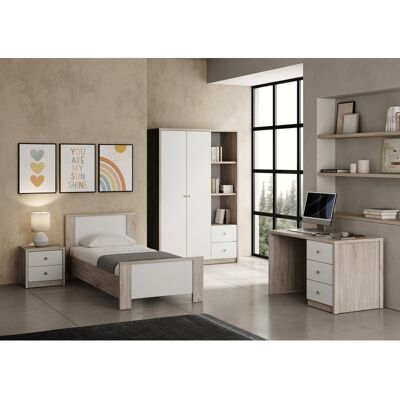 Deladeco Chambre enfant complète contemporaine chêne ivoire/blanc Enora Chêne ivoire/blanc Chêne ivoire/blanc - Publicité Deladeco Chambre enfant complète contemporaine chêne ivoire/blanc Enora Chêne ivoire/blanc Chêne ivoire/blanc - Publicité
