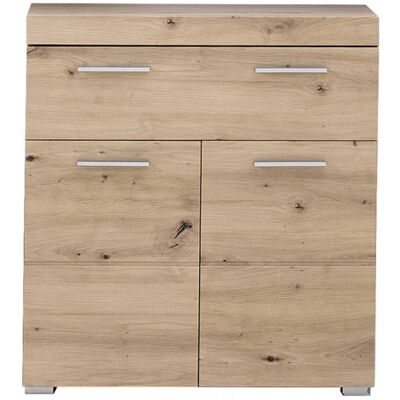 Deladeco Meuble bas de salle de bains moderne 73 cm coloris chêne Nataelle Chêne Chêne - Publicité Deladeco Meuble bas de salle de bains moderne 73 cm coloris chêne Nataelle Chêne Chêne - Publicité