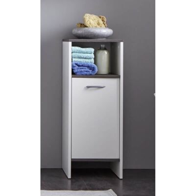 Deladeco Meuble bas de salle de bain contemporain blanc Toscane Blanc Blanc - Publicité Deladeco Meuble bas de salle de bain contemporain blanc Toscane Blanc Blanc - Publicité