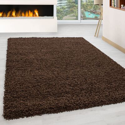 Deladeco Tapis uni shaggy rectangle Aimee Marron 200x290 Marron 200x290 - Publicité Deladeco Tapis uni shaggy rectangle Aimee Marron 200x290 Marron 200x290 - Publicité