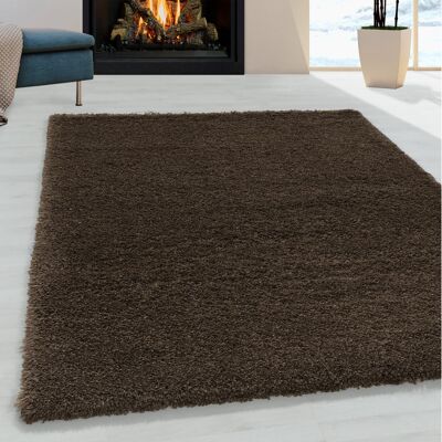 Deladeco Tapis shaggy moelleux uni rectangle Cloudy Marron 160x230 Marron 160x230 - Publicité Deladeco Tapis shaggy moelleux uni rectangle Cloudy Marron 160x230 Marron 160x230 - Publicité
