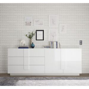 Balias Home Buffet/bahut moderne 2 portes/3 tiroirs blanc laqué brillant Uranus Blanc laqué brillant Blanc laqué brillant - Publicité Balias Home Buffet/bahut moderne 2 portes/3 tiroirs blanc laqué brillant Uranus Blanc laqué brillant Blanc laqué brillant - Publicité