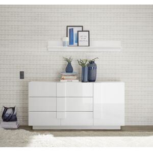 Balias Home Buffet/bahut moderne 1 porte/3 tiroirs blanc laqué brillant Uranus Blanc laqué brillant Blanc laqué brillant - Publicité Balias Home Buffet/bahut moderne 1 porte/3 tiroirs blanc laqué brillant Uranus Blanc laqué brillant Blanc laqué brillant - Publicité
