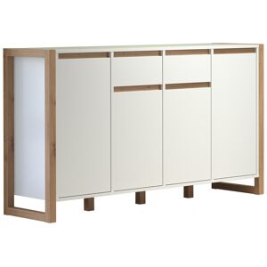 Deladeco Buffet/bahut scandinave 147 cm blanc/chêne Jedusor Blanc/chêne Blanc/chêne - Publicité Deladeco Buffet/bahut scandinave 147 cm blanc/chêne Jedusor Blanc/chêne Blanc/chêne - Publicité