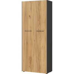Vivabita Armoire de bureau contemporaine H 196 cm chêne/graphite Isaya Chêne/graphite Chêne/graphite - Publicité Vivabita Armoire de bureau contemporaine H 196 cm chêne/graphite Isaya Chêne/graphite Chêne/graphite - Publicité
