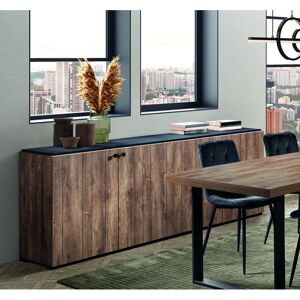 Deladeco Buffet/bahut contemporain 225 cm chêne cognac Shelly Chêne cognac Chêne cognac - Publicité Deladeco Buffet/bahut contemporain 225 cm chêne cognac Shelly Chêne cognac Chêne cognac - Publicité