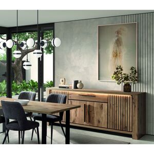 Deladeco Buffet/bahut contemporain 220 cm chêne canyon Santana Chêne canyon Chêne canyon - Publicité Deladeco Buffet/bahut contemporain 220 cm chêne canyon Santana Chêne canyon Chêne canyon - Publicité