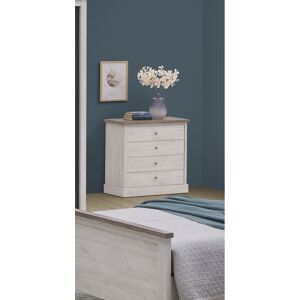 Deladeco Commode contemporaine 85 cm chêne blanc/marron Maxime Chêne blanc/marron Chêne blanc/marron - Publicité Deladeco Commode contemporaine 85 cm chêne blanc/marron Maxime Chêne blanc/marron Chêne blanc/marron - Publicité