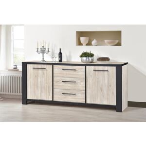 Deladeco Buffet/bahut contemporain 230 cm chêne sable Thorie Chêne sable Chêne sable - Publicité Deladeco Buffet/bahut contemporain 230 cm chêne sable Thorie Chêne sable Chêne sable - Publicité