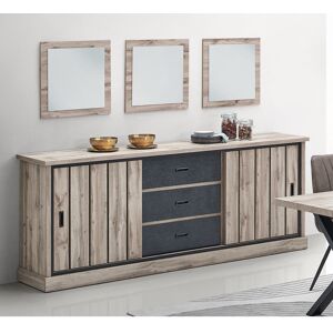 Deladeco Buffet/bahut contemporain 225 cm chêne canada Emilia Chêne canada Chêne canada - Publicité Deladeco Buffet/bahut contemporain 225 cm chêne canada Emilia Chêne canada Chêne canada - Publicité