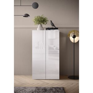 Balias Home Armoire de bureau moderne H 114 cm laquée blanc brillant Loucia Blanc laqué brillant Blanc laqué brillant - Publicité Balias Home Armoire de bureau moderne H 114 cm laquée blanc brillant Loucia Blanc laqué brillant Blanc laqué brillant - Publicité