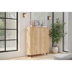 Vivabita Buffet haut contemporain 130 cm chêne cadiz Marley Chêne cadiz Chêne cadiz - Publicité Vivabita Buffet haut contemporain 130 cm chêne cadiz Marley Chêne cadiz Chêne cadiz - Publicité