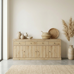 Sublimera Buffet/bahut contemporain 225 cm chêne clair Valeria Chêne clair Chêne clair - Publicité Sublimera Buffet/bahut contemporain 225 cm chêne clair Valeria Chêne clair Chêne clair - Publicité