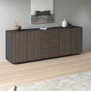 Deladeco Buffet/bahut moderne 220 cm anthracite mat/chêne foncé Costarica Anthracite mat/chêne foncé Anthracite mat/chêne foncé - Publicité Deladeco Buffet/bahut moderne 220 cm anthracite mat/chêne foncé Costarica Anthracite mat/chêne foncé Anthracite mat/chêne foncé - Publicité