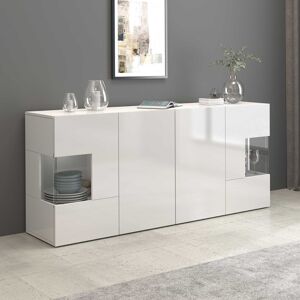 Deladeco Buffet/bahut moderne 180 cm blanc brillant Keops Blanc brillant Blanc brillant - Publicité Deladeco Buffet/bahut moderne 180 cm blanc brillant Keops Blanc brillant Blanc brillant - Publicité