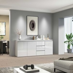 Deladeco Buffet/bahut moderne 200 cm blanc brillant Maeva Blanc brillant Blanc brillant - Publicité Deladeco Buffet/bahut moderne 200 cm blanc brillant Maeva Blanc brillant Blanc brillant - Publicité