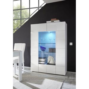 Balias Home Vitrine moderne laquée blanc brillant Milenor Blanc laqué brillant Blanc laqué brillant - Publicité Balias Home Vitrine moderne laquée blanc brillant Milenor Blanc laqué brillant Blanc laqué brillant - Publicité