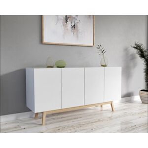 Deladeco Buffet/Bahut scandinave blanc Anders Blanc Blanc - Publicité Deladeco Buffet/Bahut scandinave blanc Anders Blanc Blanc - Publicité