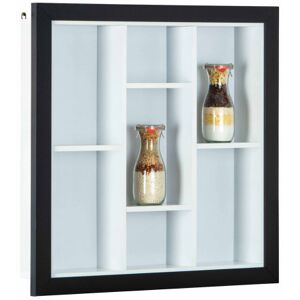 Deladeco Vitrine murale moderne 67 cm blanc/noir Antonin Noir Noir - Publicité Deladeco Vitrine murale moderne 67 cm blanc/noir Antonin Noir Noir - Publicité