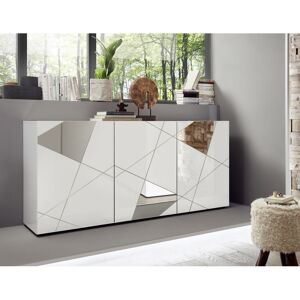 Balias Home Buffet/bahut moderne 181 cm laqué blanc brillant Larissa Blanc laqué brillant Blanc laqué brillant - Publicité Balias Home Buffet/bahut moderne 181 cm laqué blanc brillant Larissa Blanc laqué brillant Blanc laqué brillant - Publicité