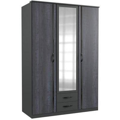 Deladeco Armoire adulte contemporaine 135 cm graphite Birmanie Graphite Graphite - Publicité Deladeco Armoire adulte contemporaine 135 cm graphite Birmanie Graphite Graphite - Publicité