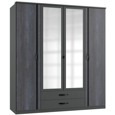 Deladeco Armoire adulte contemporaine 179 cm graphite Birmanie Graphite Graphite - Publicité Deladeco Armoire adulte contemporaine 179 cm graphite Birmanie Graphite Graphite - Publicité