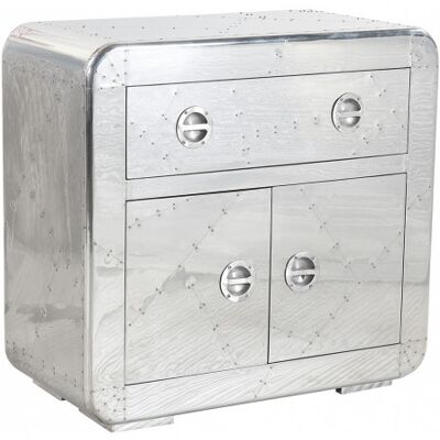 Vivabita Meuble de rangement industriel bois et aluminium Fly Argent Argent - Publicité Vivabita Meuble de rangement industriel bois et aluminium Fly Argent Argent - Publicité