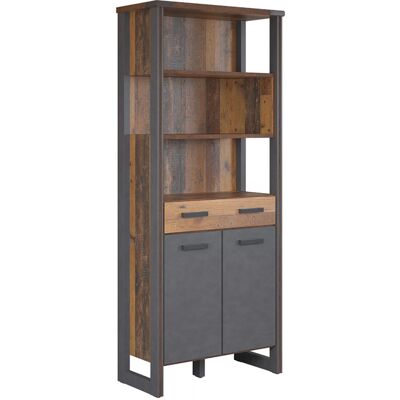Deladeco Armoire combinée de bureau style industriel chêne vieilli Asmina Chêne vieilli Chêne vieilli - Publicité Deladeco Armoire combinée de bureau style industriel chêne vieilli Asmina Chêne vieilli Chêne vieilli - Publicité
