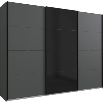 Deladeco Armoire adulte moderne 270 cm graphite Adriana Anthracite Anthracite - Publicité Deladeco Armoire adulte moderne 270 cm graphite Adriana Anthracite Anthracite - Publicité