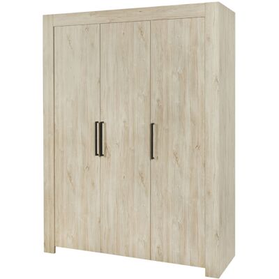 Deladeco Armoire adulte contemporaine 165 cm chêne clair Venisio Chêne clair Chêne clair - Publicité Deladeco Armoire adulte contemporaine 165 cm chêne clair Venisio Chêne clair Chêne clair - Publicité