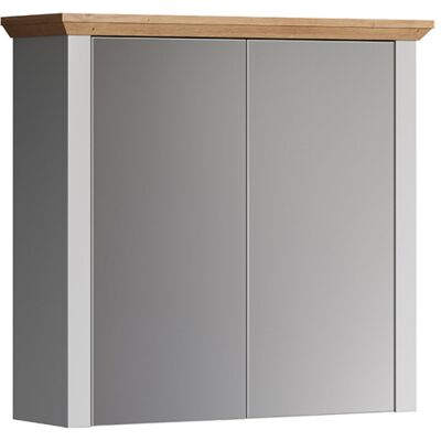 Deladeco Armoire de toilette style campagne gris clair/chêne Indiana Gris clair/chêne Gris clair/chêne - Publicité Deladeco Armoire de toilette style campagne gris clair/chêne Indiana Gris clair/chêne Gris clair/chêne - Publicité