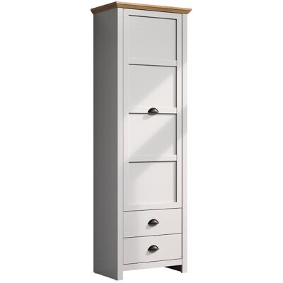 Deladeco Armoire d'entrée style campagne gris clair/chêne Indiana Gris clair/chêne Gris clair/chêne - Publicité Deladeco Armoire d'entrée style campagne gris clair/chêne Indiana Gris clair/chêne Gris clair/chêne - Publicité