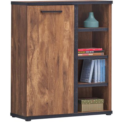 Commode enfant contemporaine 94 cm acacia/noir Marinella - Publicité Commode enfant contemporaine 94 cm acacia/noir Marinella - Publicité