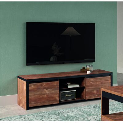 Deladeco Meuble TV contemporain 160 cm coloris mango Silvia Mango Mango - Publicité Deladeco Meuble TV contemporain 160 cm coloris mango Silvia Mango Mango - Publicité