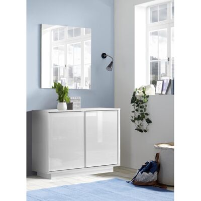 Balias Home Meuble de rangement 2 portes blanc laqué brillant Iceland Blanc laqué brillant Blanc laqué brillant - Publicité Balias Home Meuble de rangement 2 portes blanc laqué brillant Iceland Blanc laqué brillant Blanc laqué brillant - Publicité