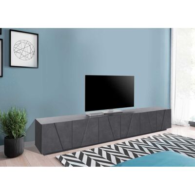 Deladeco Meuble TV moderne 244 cm gris ardoise Pittsburgh Gris ardoise Gris ardoise - Publicité Deladeco Meuble TV moderne 244 cm gris ardoise Pittsburgh Gris ardoise Gris ardoise - Publicité