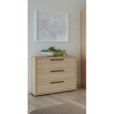 Deladeco Commode contemporaine chêne sable Juliana Chêne sable Chêne sable - Publicité Deladeco Commode contemporaine chêne sable Juliana Chêne sable Chêne sable - Publicité
