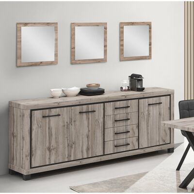 Deladeco Buffet/bahut contemporain 225 cm chêne canada Heleane Chêne canada Chêne canada - Publicité Deladeco Buffet/bahut contemporain 225 cm chêne canada Heleane Chêne canada Chêne canada - Publicité