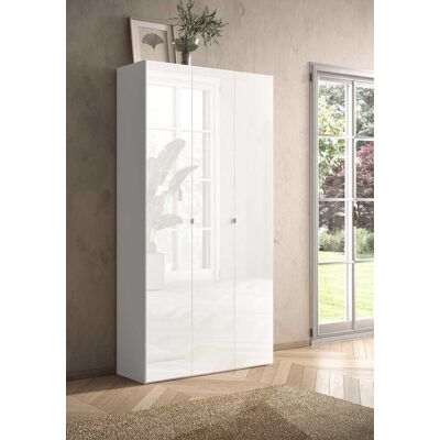 Balias Home Armoire à chaussures moderne 95 cm blanc laqué brillant Loucia Blanc laqué brillant Blanc laqué brillant - Publicité Balias Home Armoire à chaussures moderne 95 cm blanc laqué brillant Loucia Blanc laqué brillant Blanc laqué brillant - Publicité