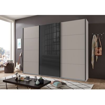Deladeco Armoire adulte moderne 270 cm gris sahara/graphite Matilda Gris sahara/graphite Gris sahara/graphite - Publicité Deladeco Armoire adulte moderne 270 cm gris sahara/graphite Matilda Gris sahara/graphite Gris sahara/graphite - Publicité