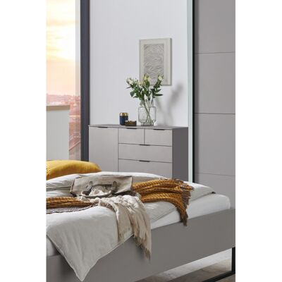 Deladeco Commode moderne 130 cm gris sahara Matilda Gris sahara Gris sahara - Publicité Deladeco Commode moderne 130 cm gris sahara Matilda Gris sahara Gris sahara - Publicité