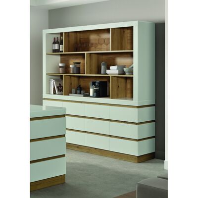 Deladeco Buffet de cuisine moderne blanc Alvino Blanc/chêne clair Blanc/chêne clair - Publicité Deladeco Buffet de cuisine moderne blanc Alvino Blanc/chêne clair Blanc/chêne clair - Publicité