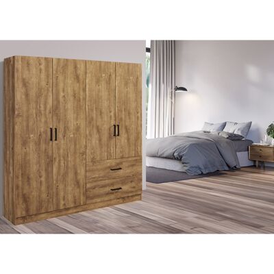 Deladeco Armoire contemporaine 160 cm chêne denver Willy Chêne denver Chêne denver - Publicité Deladeco Armoire contemporaine 160 cm chêne denver Willy Chêne denver Chêne denver - Publicité