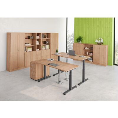 Optizen Etagère de bureau H 127 cm Londonien Blanc, gris, érable, hêtre ou noyer Blanc, gris, érable, hêtre ou noyer - Publicité Optizen Etagère de bureau H 127 cm Londonien Blanc, gris, érable, hêtre ou noyer Blanc, gris, érable, hêtre ou noyer - Publicité