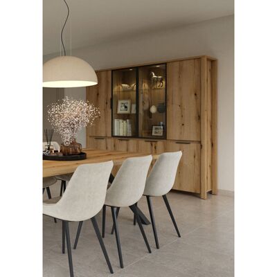 Deladeco Vaisselier/argentier contemporain 200 cm chêne etna Bonno Chêne etna Chêne etna - Publicité Deladeco Vaisselier/argentier contemporain 200 cm chêne etna Bonno Chêne etna Chêne etna - Publicité